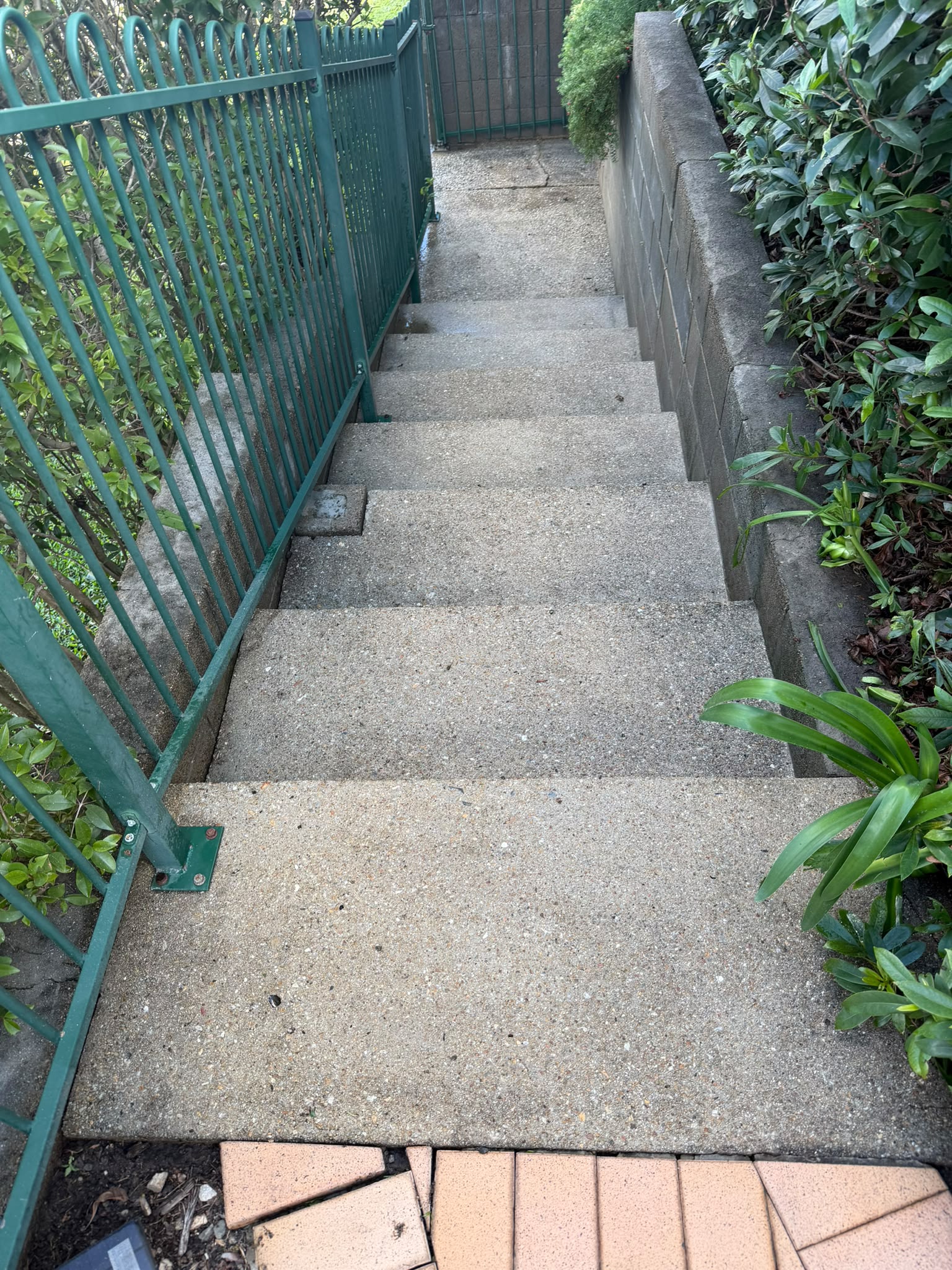 After pressure washing - Exterior pressure clean for patios, walls and hard surfaces