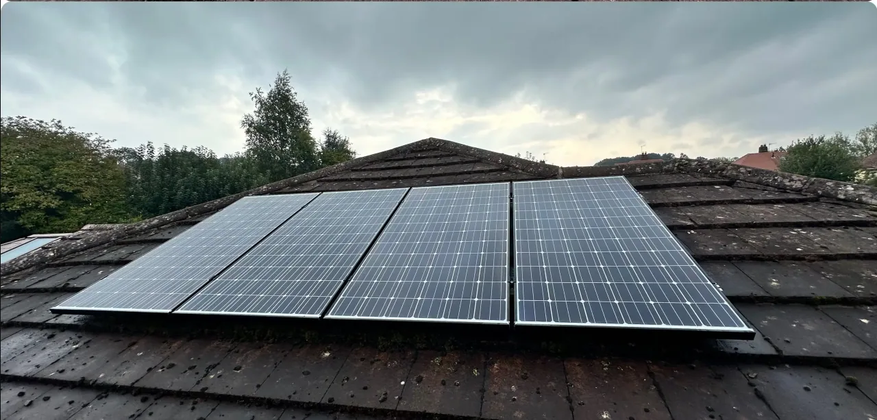 After solar panels - Solar panel wash using soft brush and purified water